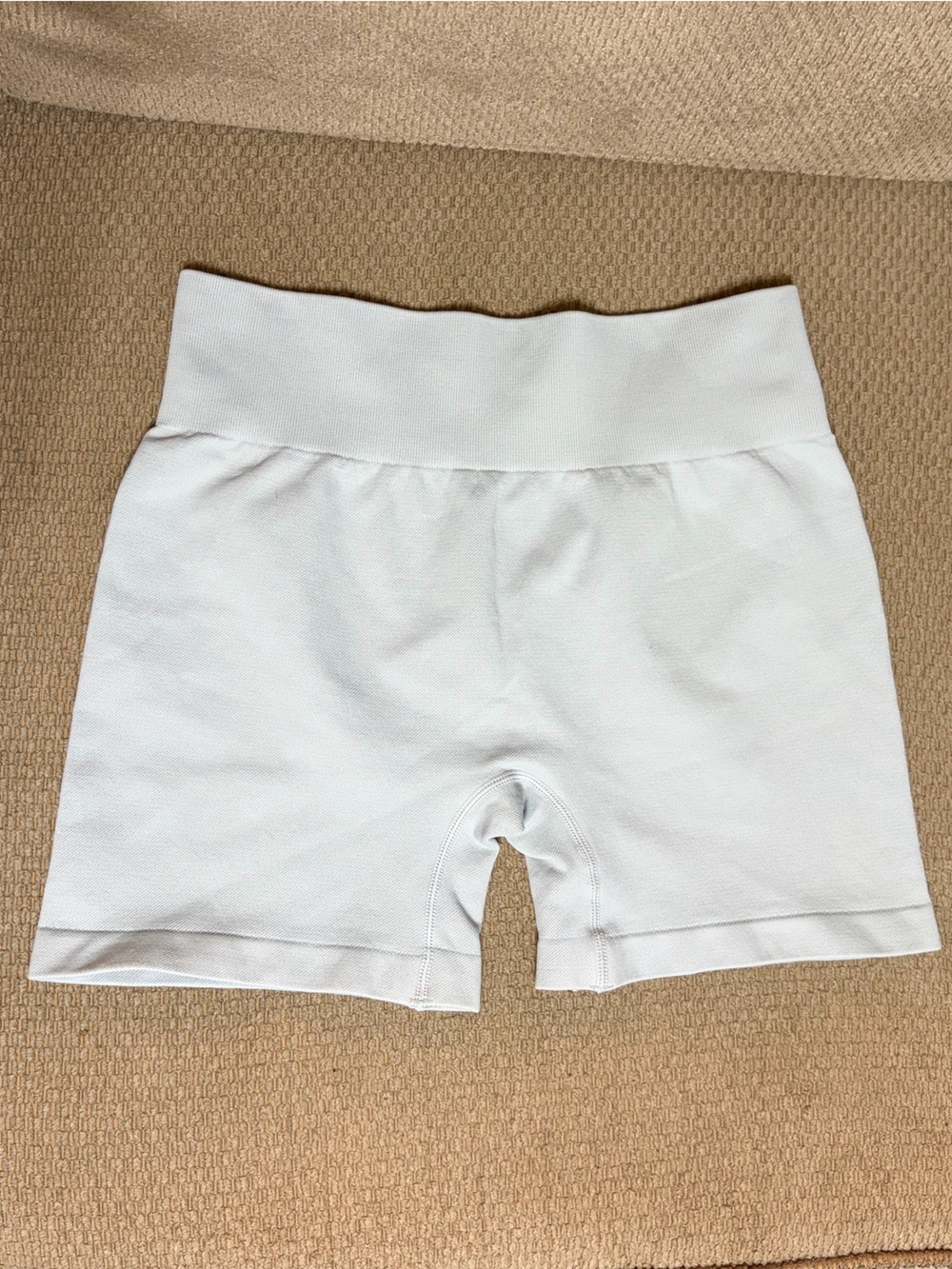 High-Rise Light Gray Women's Bike Shorts